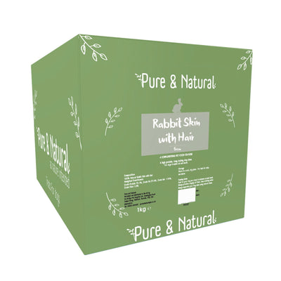 Pure & Natural Rabbit Skin with Hair 15cm 1kg
