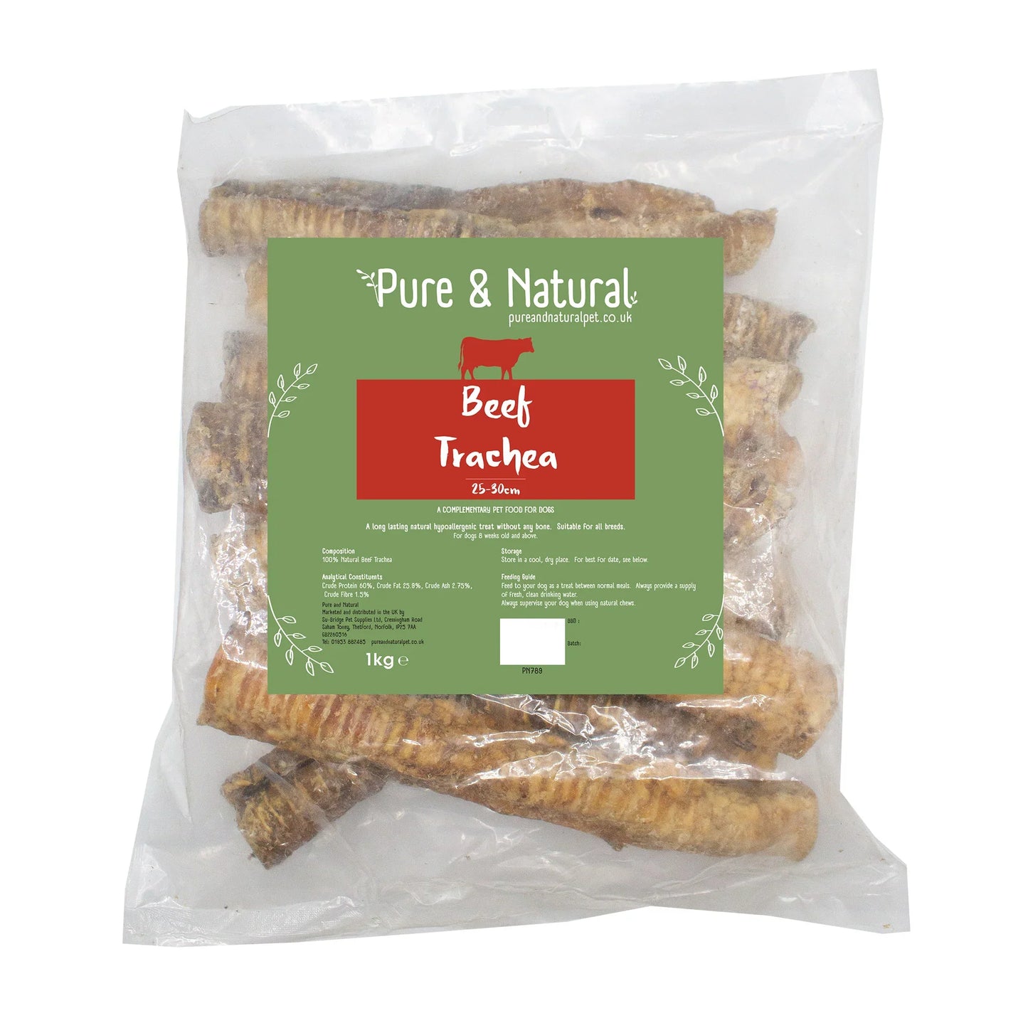 Pure & Natural 25-30cm Trachea 1kg