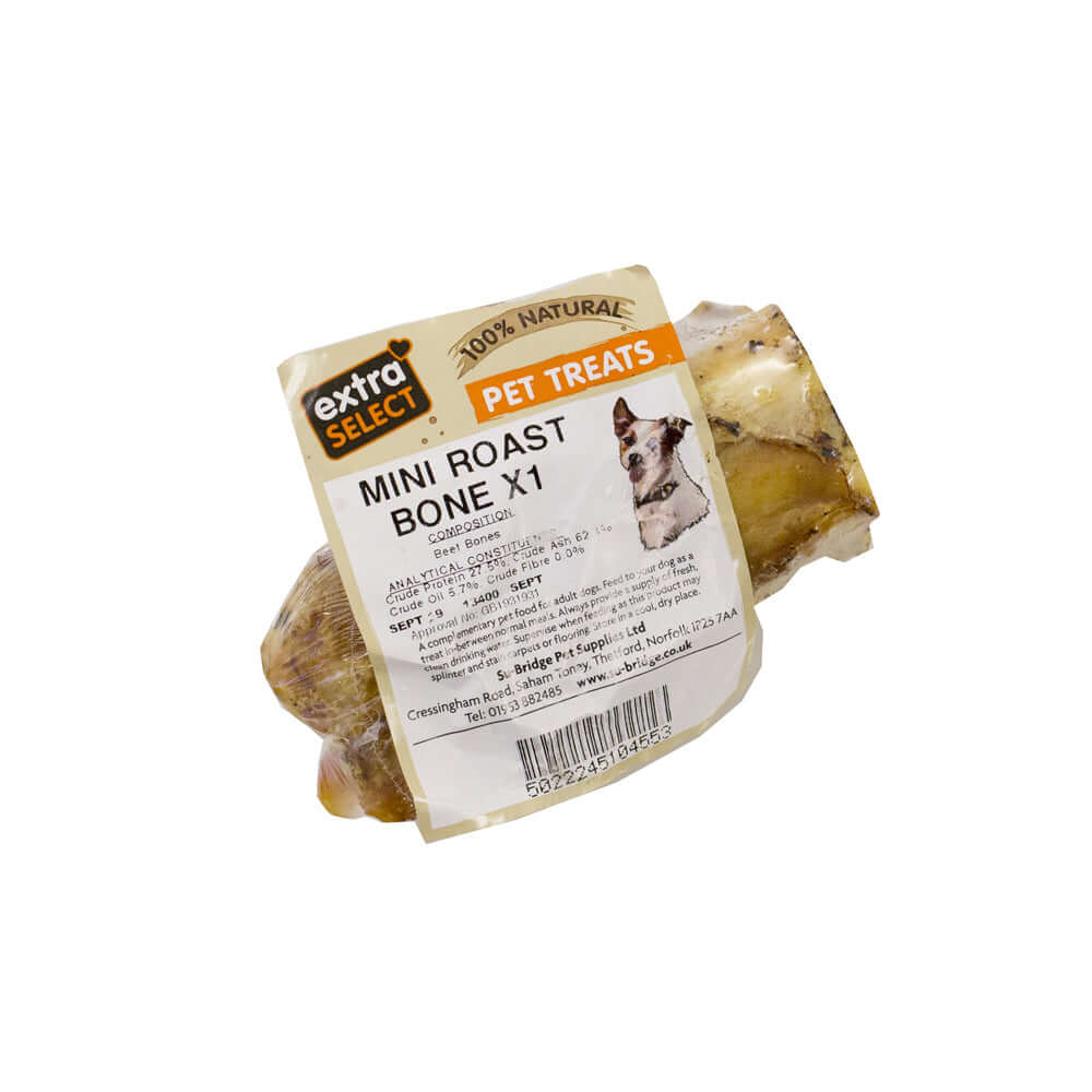 Extra Select Natural Dog Treats Mini Roast Beef Bones