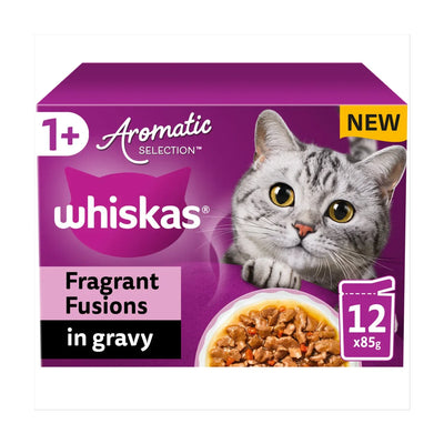 Whiskas Pouches 1+ Adult Cat Aromatic Selection Fragrant Fusions In Gravy 12X85G