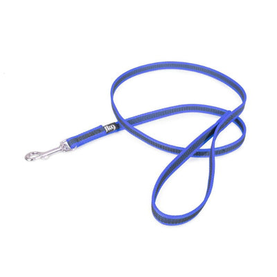 Julius-K9 Color & Grey Super-Grip Leash Thin Blue & Grey