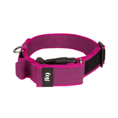 Julius-K9 Color & Grey Collar With Closable Handle 40mm Pink