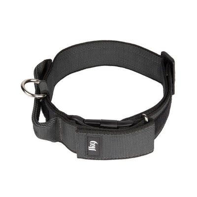 Julius-K9  Color & Grey Collar With Closable Handle & Safety Lock Variable Patches 50mm Black