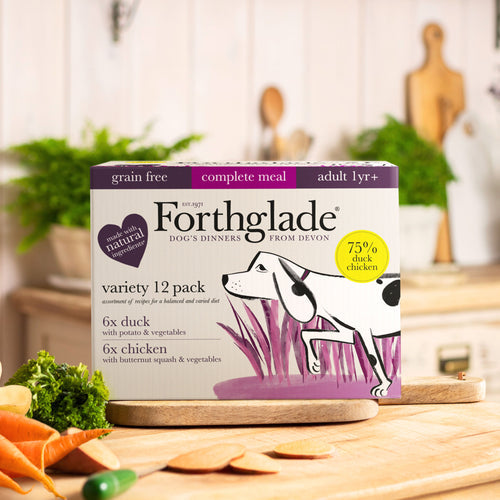 FORTHGLADE COMPLETE MEAL ADULT DOG GRAIN FREE DUCK & CHICKEN 12 X 395G
