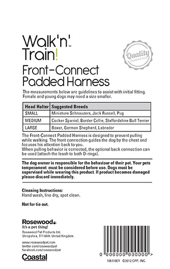 Rosewood Coastal Training  Front-Connect Padded