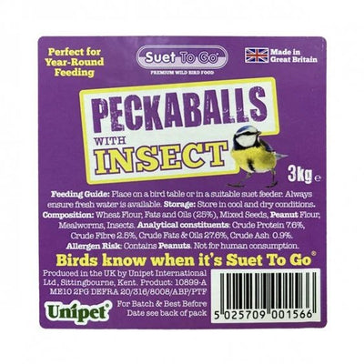 Suet To Go Insect Peckaballs 3kg