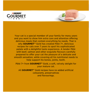 Gourmet Gold Senior Pate Salmon & Ocean Fish 8X85G - Ormskirk Pets