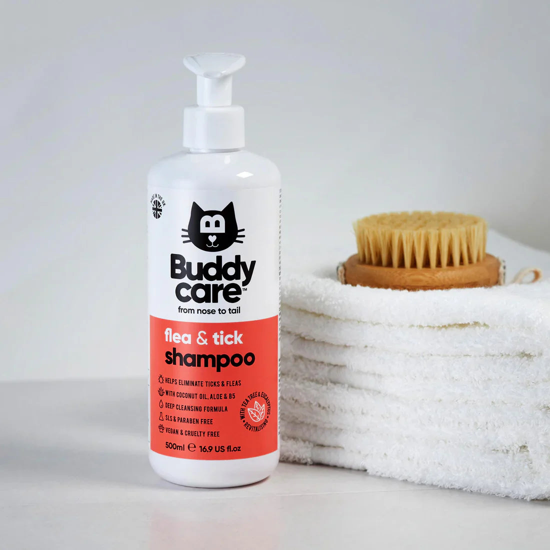 Buddycare Cat Shampoo Flea & Tick 500ml