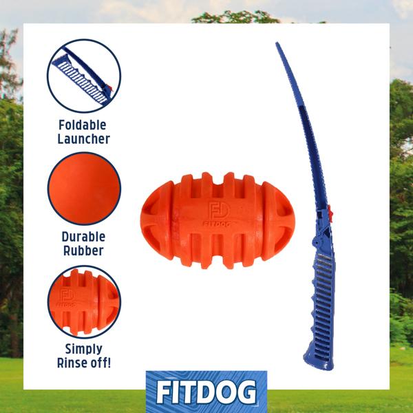 Rosewood Fitdog Rugby Ball Throw Toy