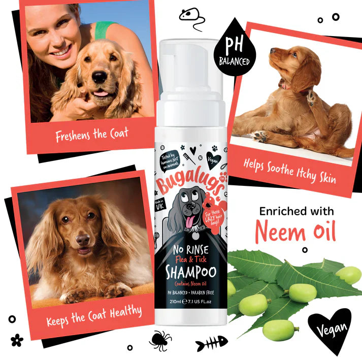 Bugalugs No Rinse Flea & Tick Shampoo 200ml