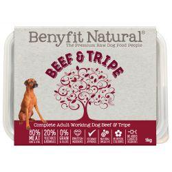 Benyfit Natural Beef & Tripe, 1kg Raw Frozen - Ormskirk Pets