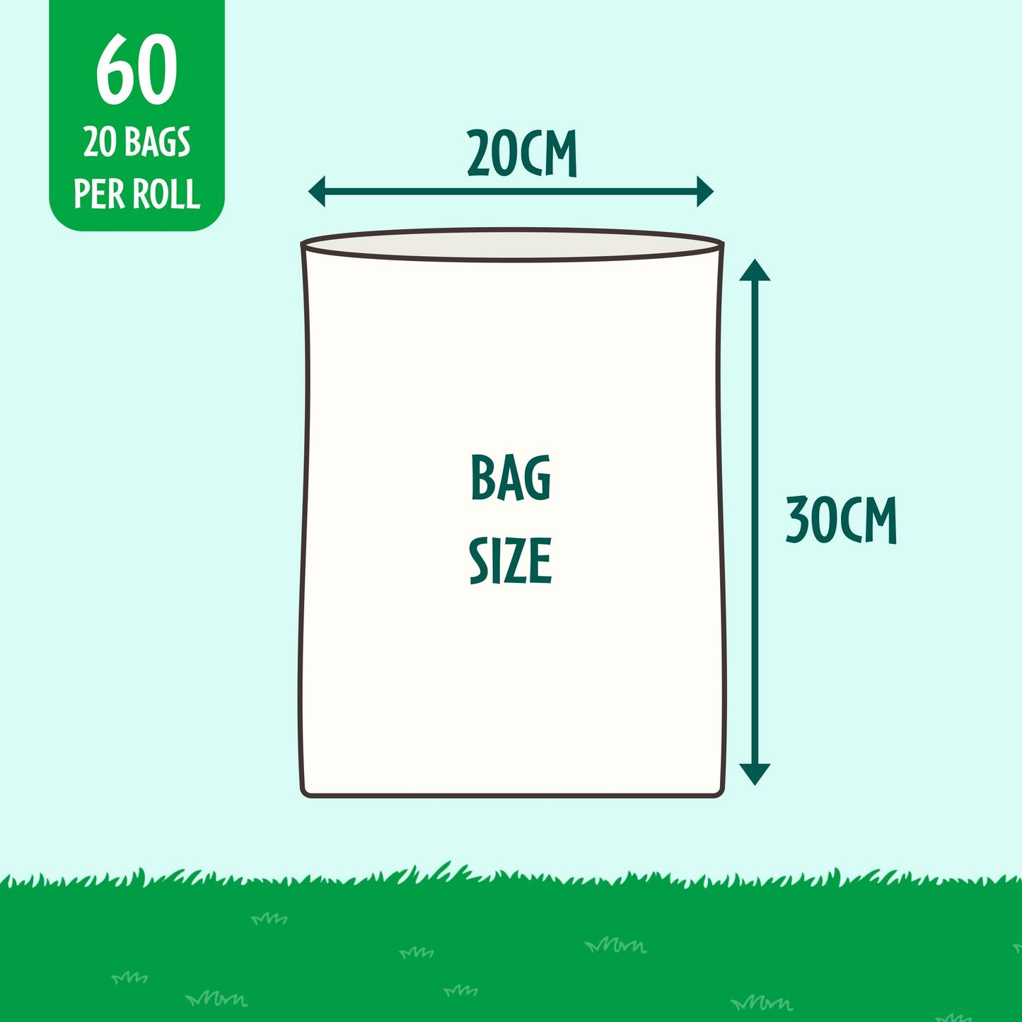 Good Boy Clean & Kind Compostable Poo Bag Rolls 3 rolls x 20 bags
