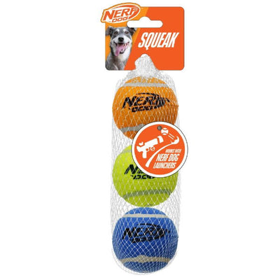 Nerf Dog Squeak Tennis Ball 2.5in 3pk