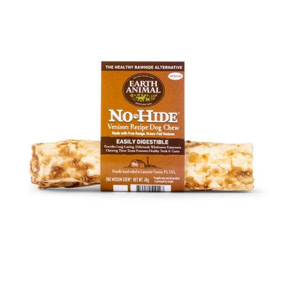 Earth Animal No Hide Venison One Medium Chew 60g (Case of12) - Ormskirk Pets