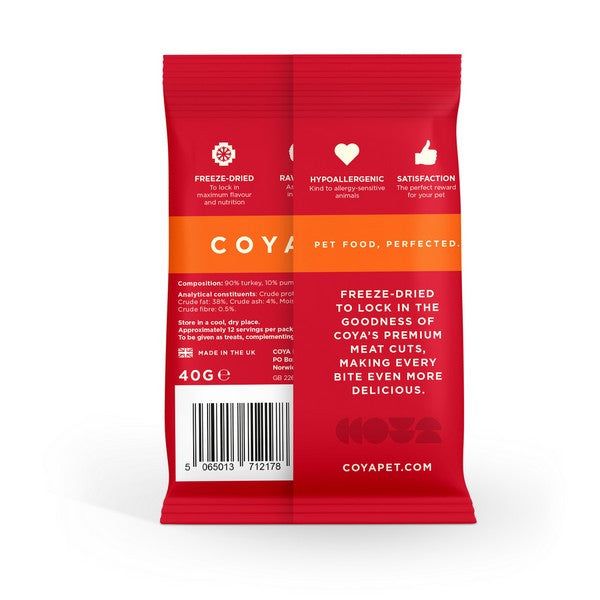 Coya Freeze Dried Adult Dog Treats Turkey 40g