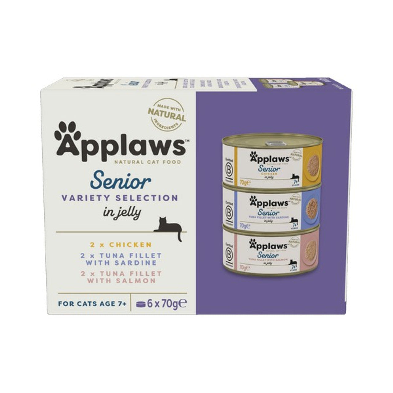 Applaws Cans Senior Cat Variety Selection In Jelly 6 x 70g
