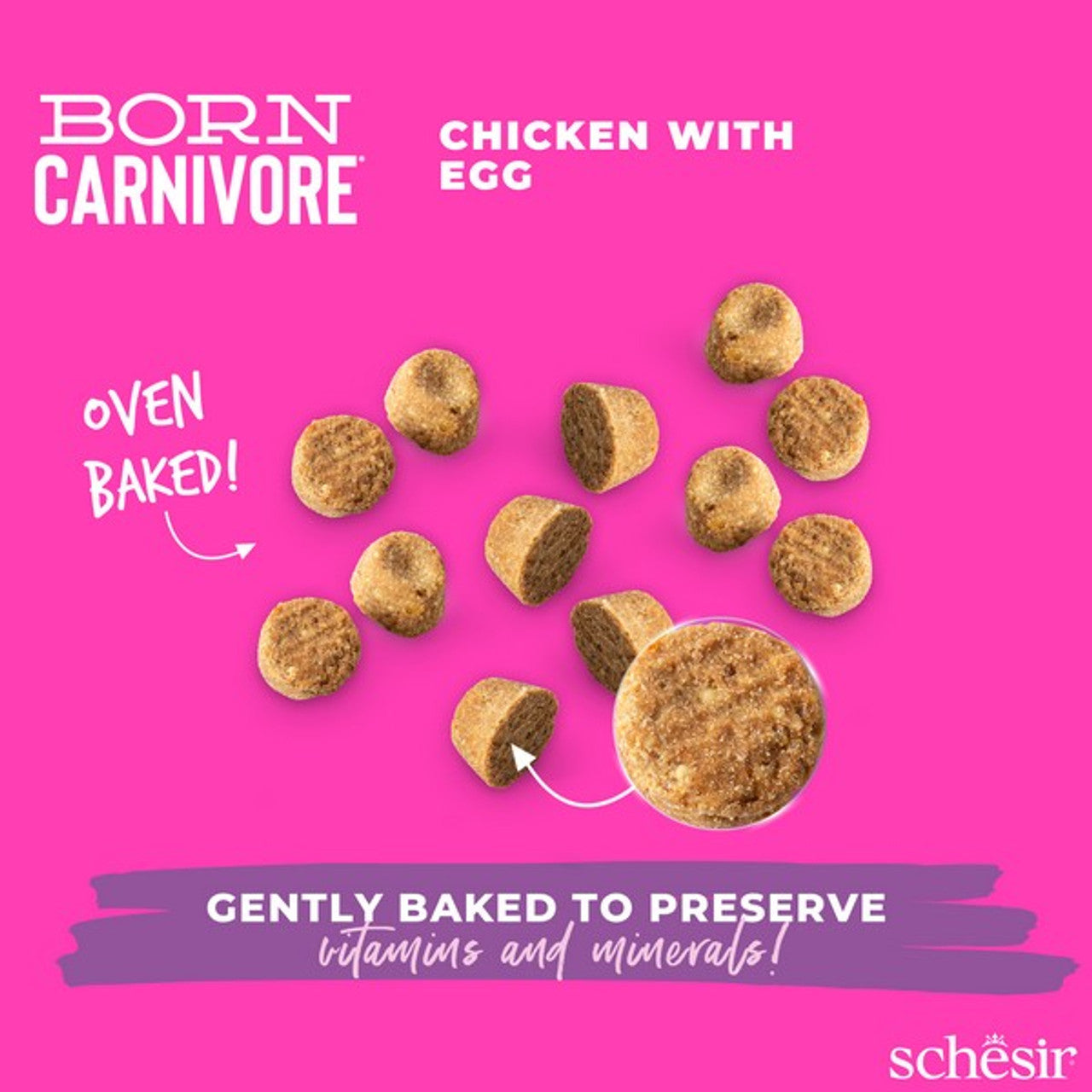 Schesir Dry Born Carnivore Chicken & Egg Baby 255G x 8