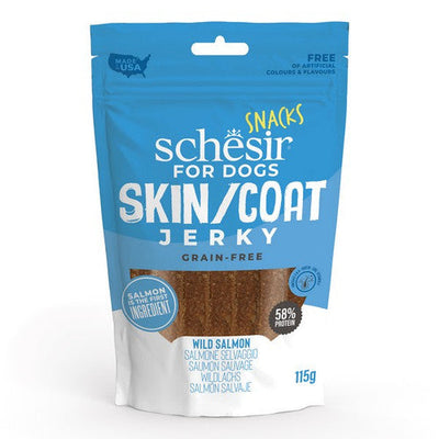 Schesir Dog Snack Jerky Salmon Skin 115G