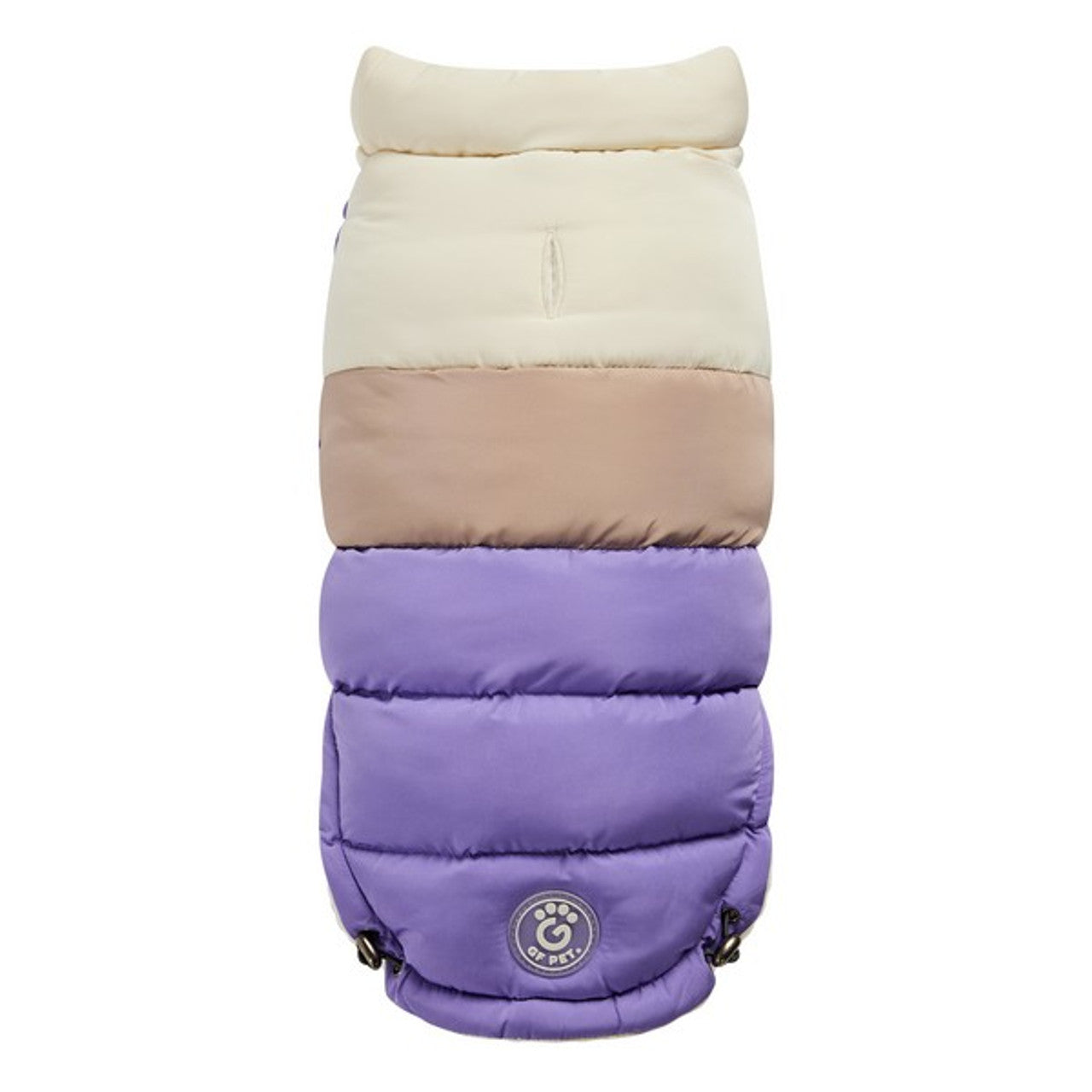GF Pet Elasto-Fit Colour Block Puffer Purple