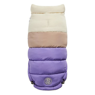 GF Pet Elasto-Fit Colour Block Puffer Purple