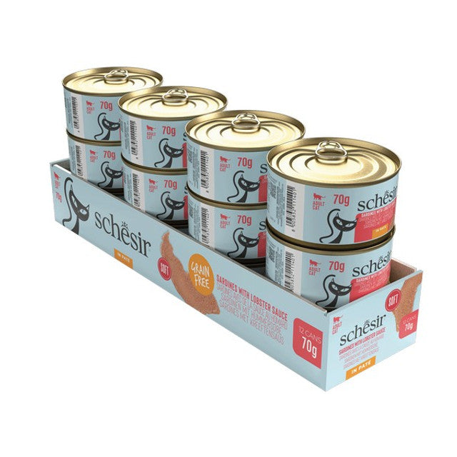 Schesir Grill Pate Cat Can Sardine in Lobster Consomme 70g x 12