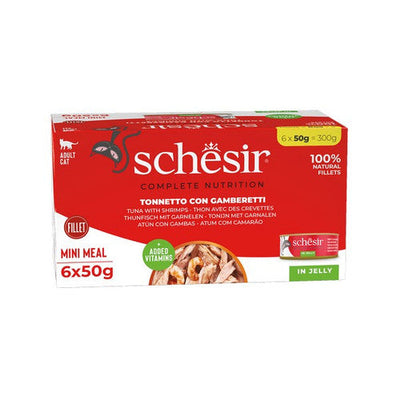 Schesir Tuna with Shrimp In Jelly Complete and Balanced 6X50g