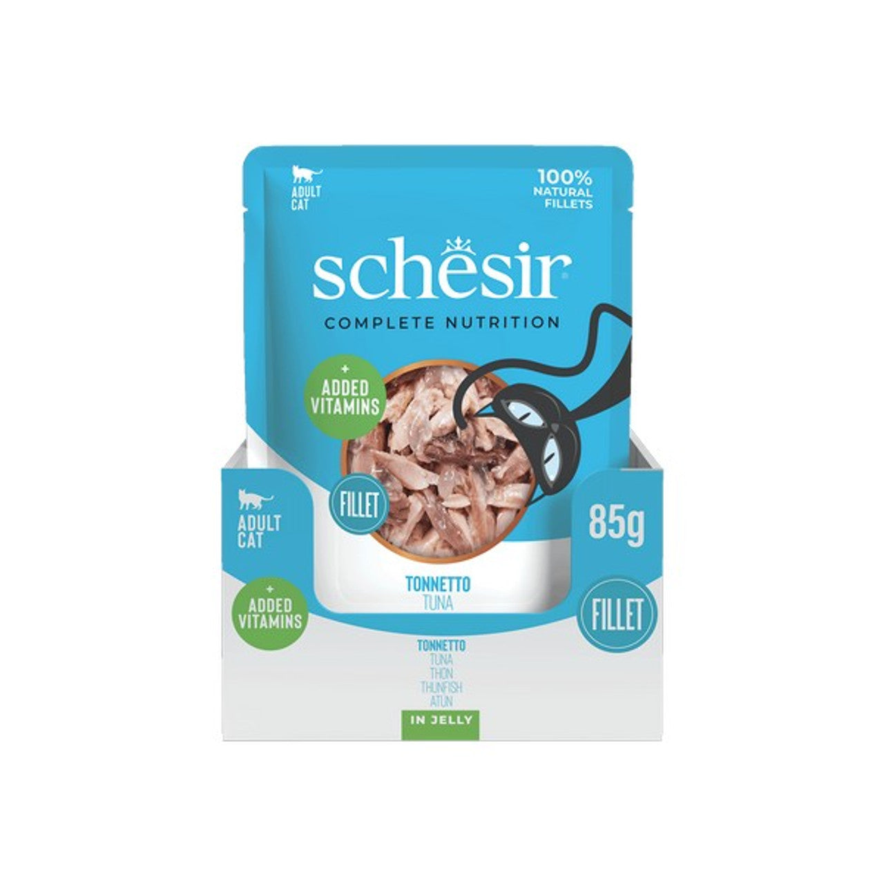 Schesir Tuna In Jelly Pouch Complete and Balanced 85g x 12