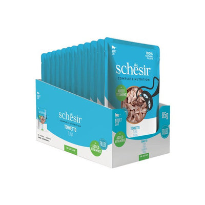 Schesir Tuna In Jelly Pouch Complete and Balanced 85g x 12
