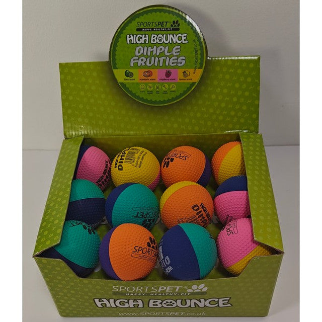 Sportspet High Bounce Dimple Ball Scented Fruities Single Ball