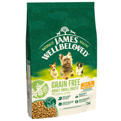James Wellbeloved Grain Free Adult Small Breed Turkey & Veg 7.5kg