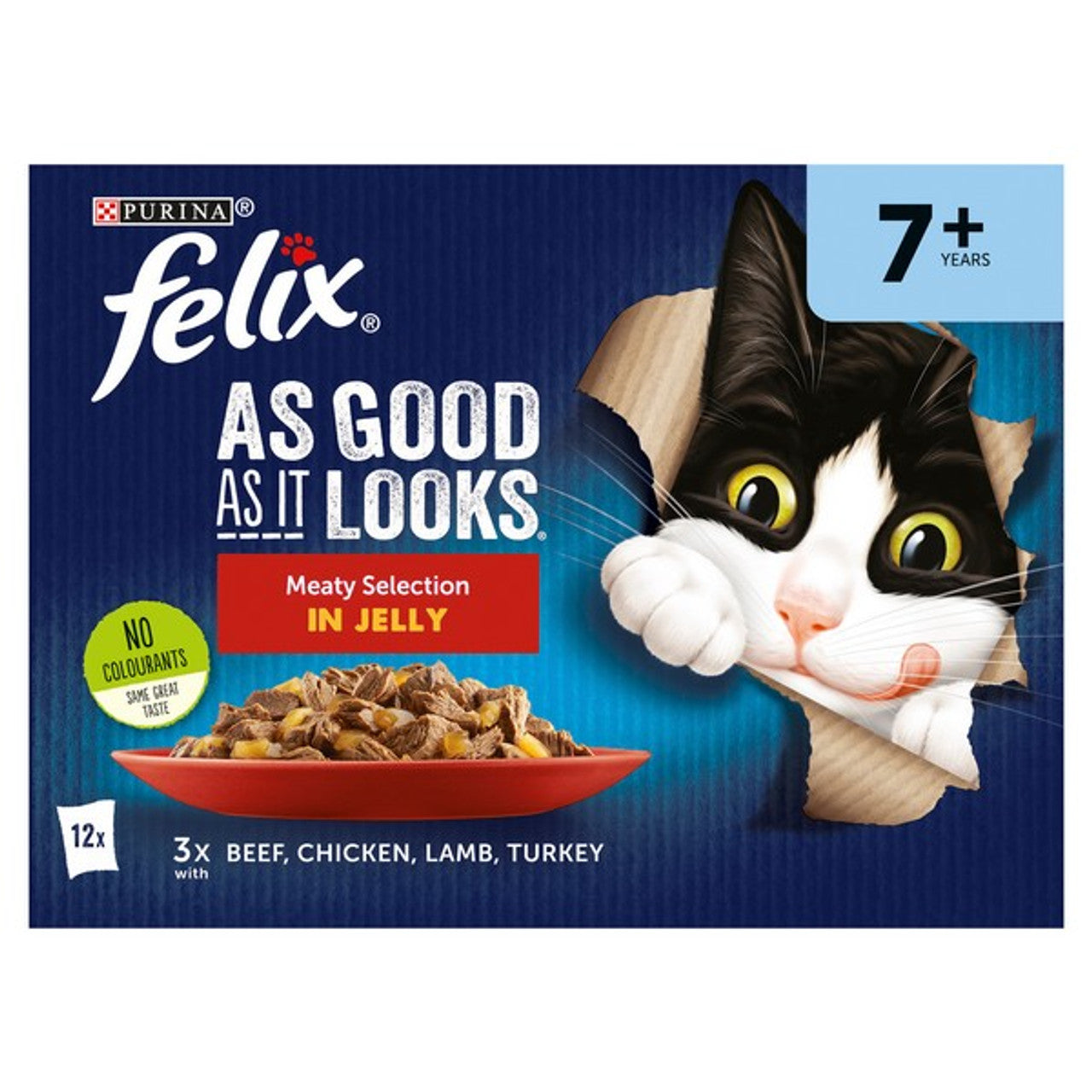 Felix As Good As It Looks 7+ Cat Meaty Selection In Jelly 12 X 85G