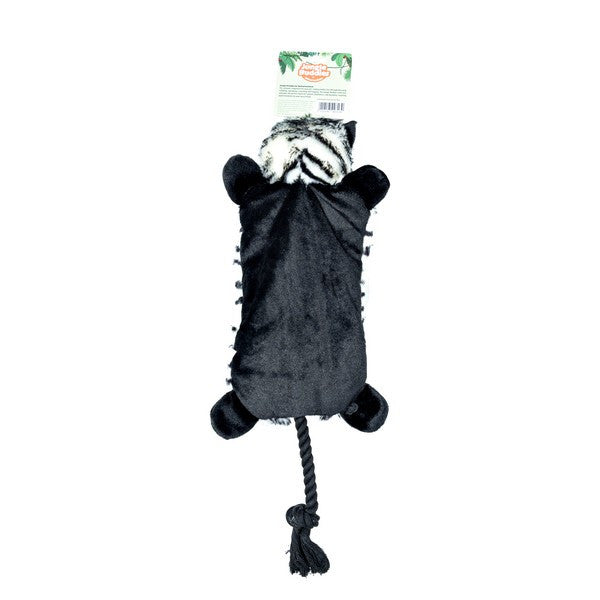 Animal Instincts Jungle Buddies Plush Zebra with Rope Toy