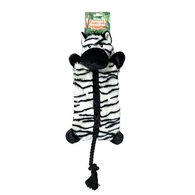 Animal Instincts Jungle Buddies Plush Zebra with Rope Toy