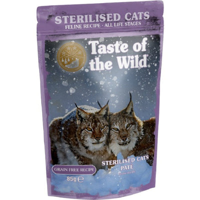 Taste Of The Wild All Life Stage Sterilised Pate Wet Cat Pouch 12x85g