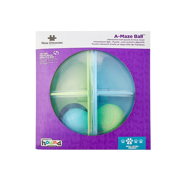 Nina Ottosson A-Maze Ball Green Dog Puzzle Toy