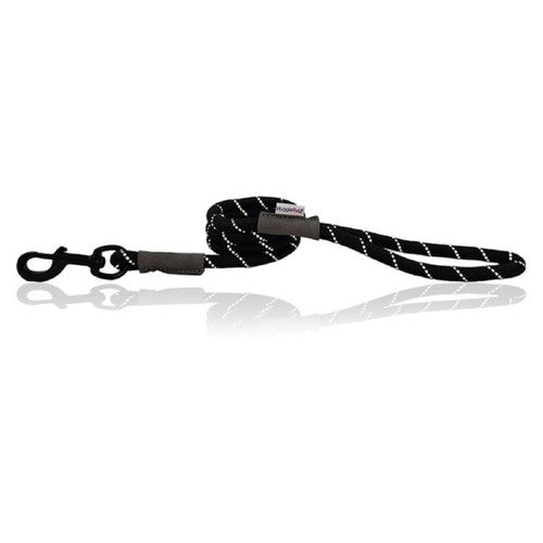 HugglePets Reflective Rope Lead Black
