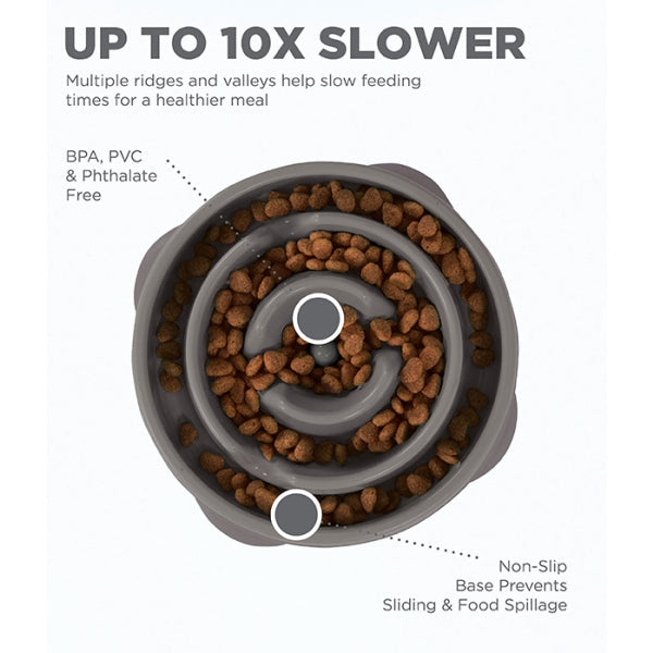 Rosewood Outward Hound Fun Feeder Drop Grey Medium Dog Puzzle Toy