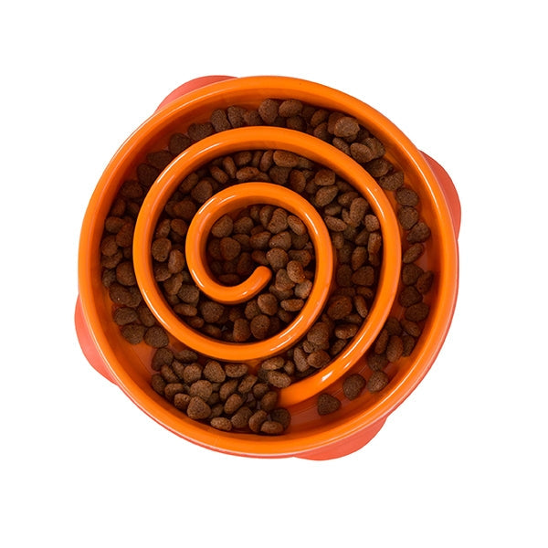Rosewood Outward Hound Fun Feeder Swirl Orange Medium Dog Puzzle Toy