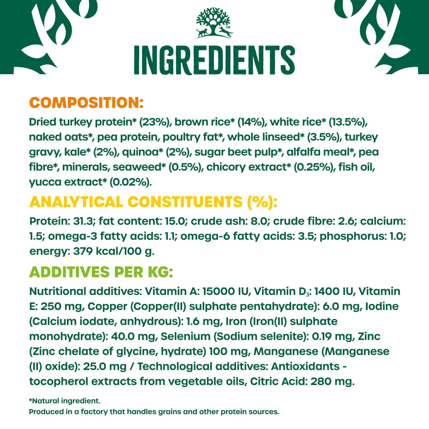 James Wellbeloved Superfoods Puppy/Junior Turkey with Kale & Quinoa 1.5kg