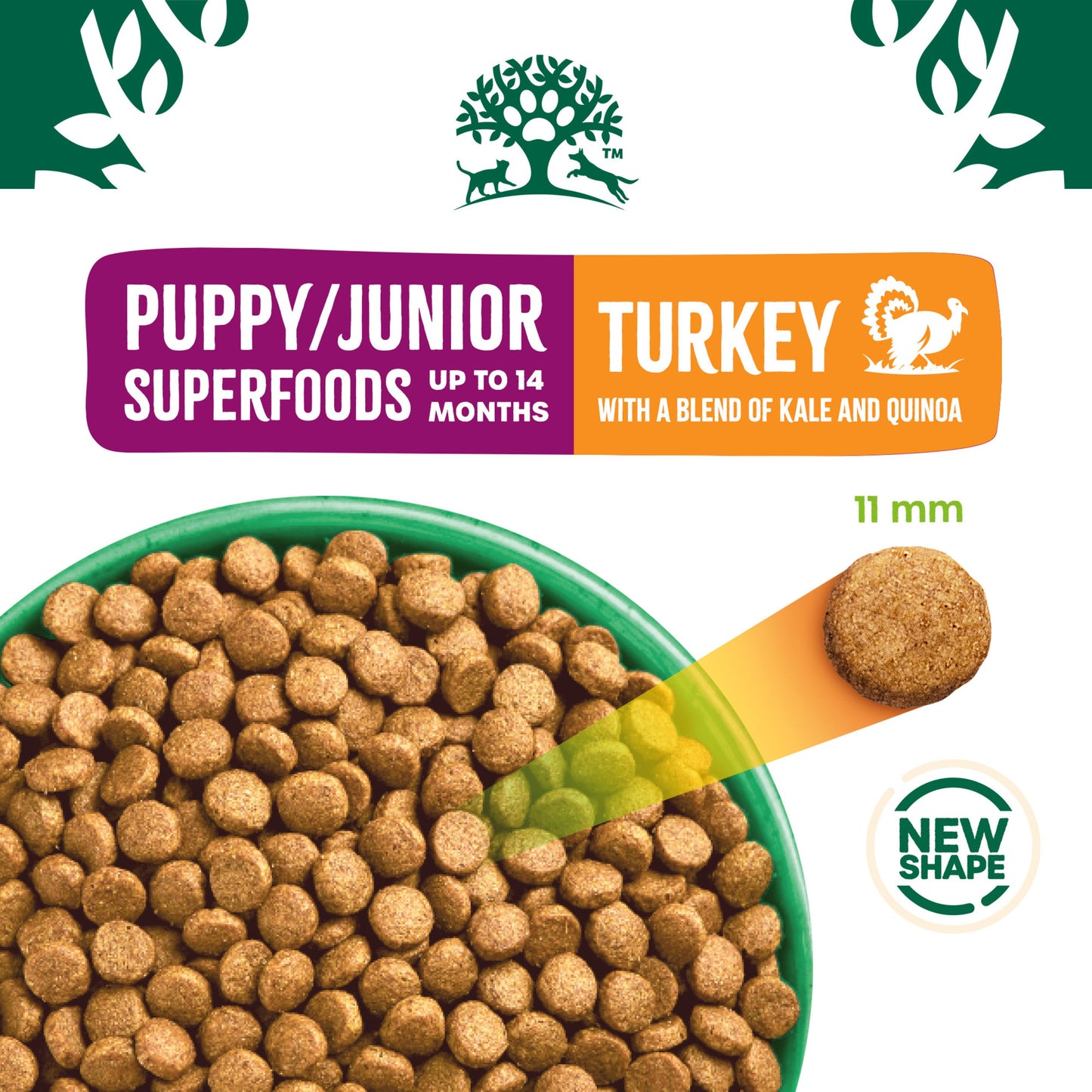 James Wellbeloved Superfoods Puppy/Junior Turkey with Kale & Quinoa 1.5kg