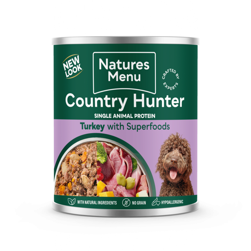 Natures Menu Country Hunter Farm Reared Turkey with Superfoods 600g x 6