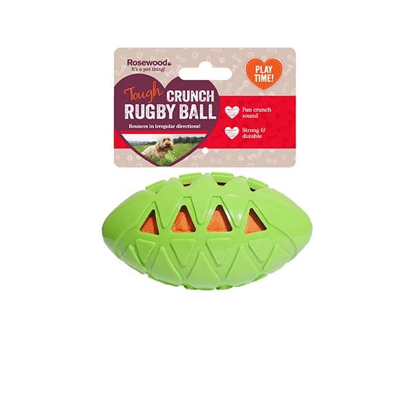 Rosewood Tough toys Crunch Rugby Ball