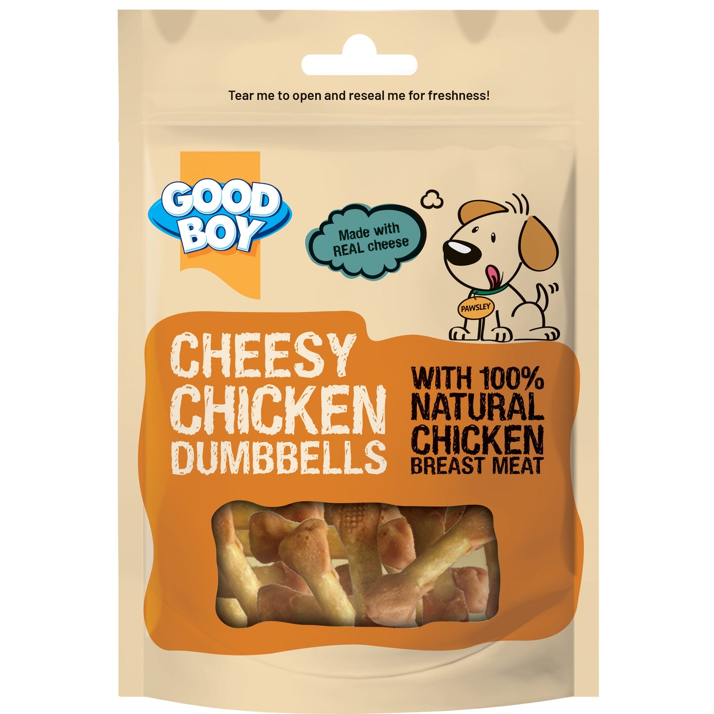 Good Boy Pawsley Cheesy Chicken Dumbells 80g