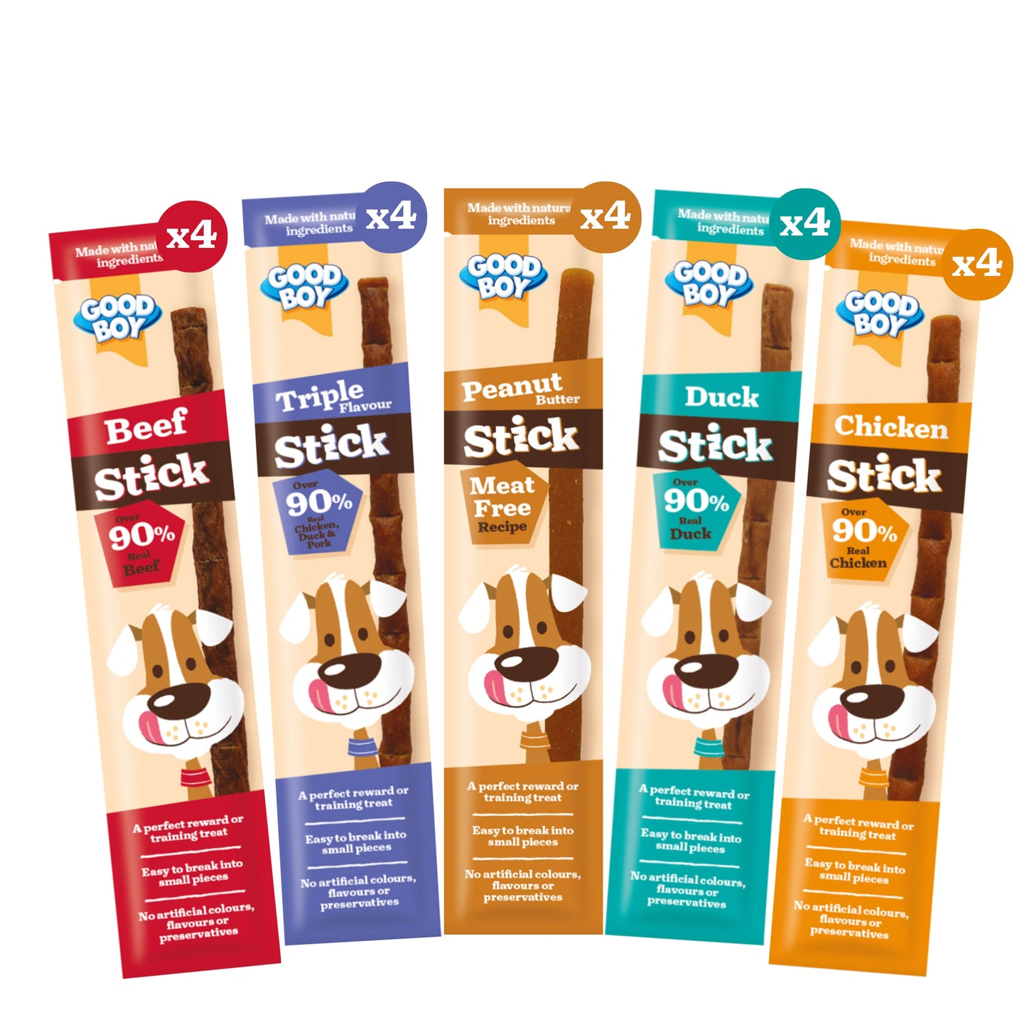 Good Boy Variety Box 20 Meaty Sticks Various Flavours