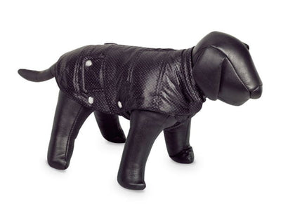 Nobby Danika Dog Coat Black With Silver Dots