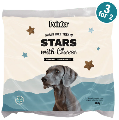 Pointer Grain Free Cheese Stars 400G Buy 2 get one FREE
