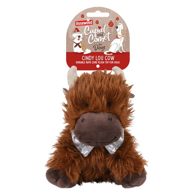 Rosewood Cindy Lou Cow Dog Toy