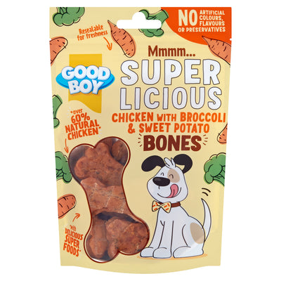 Good Boy Super Licious Chicken With Broccoli & Sweet Potato Bones 100g