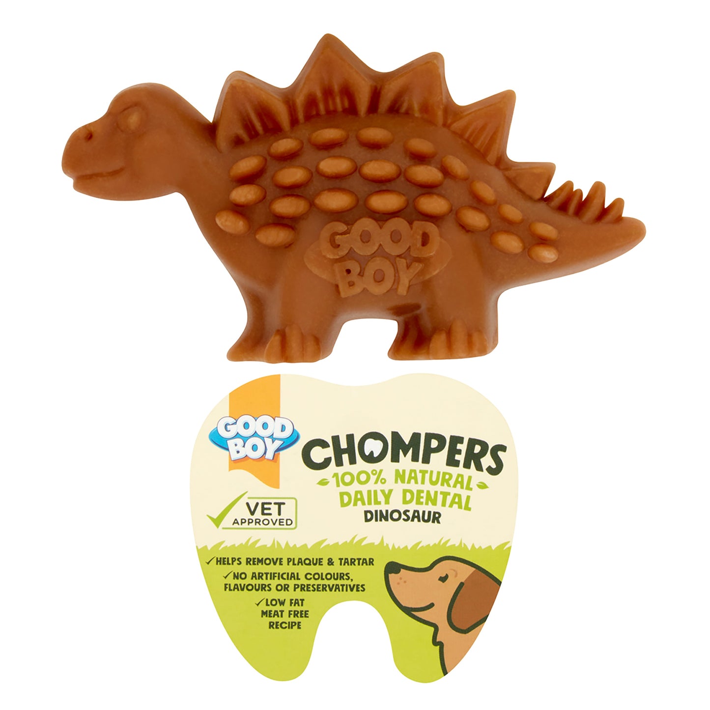 Good Boy Chompers Dental Dinosaur 125MM - 1PK 60g