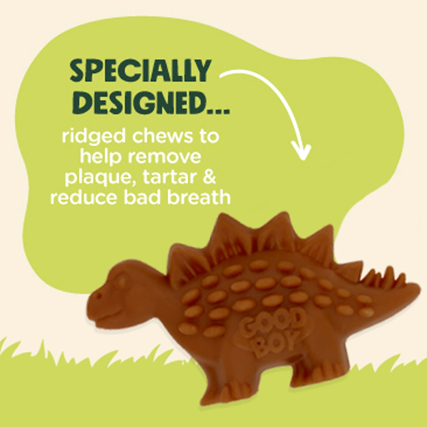 Good Boy Chompers Dental Dinosaur 125MM - 1PK 60g